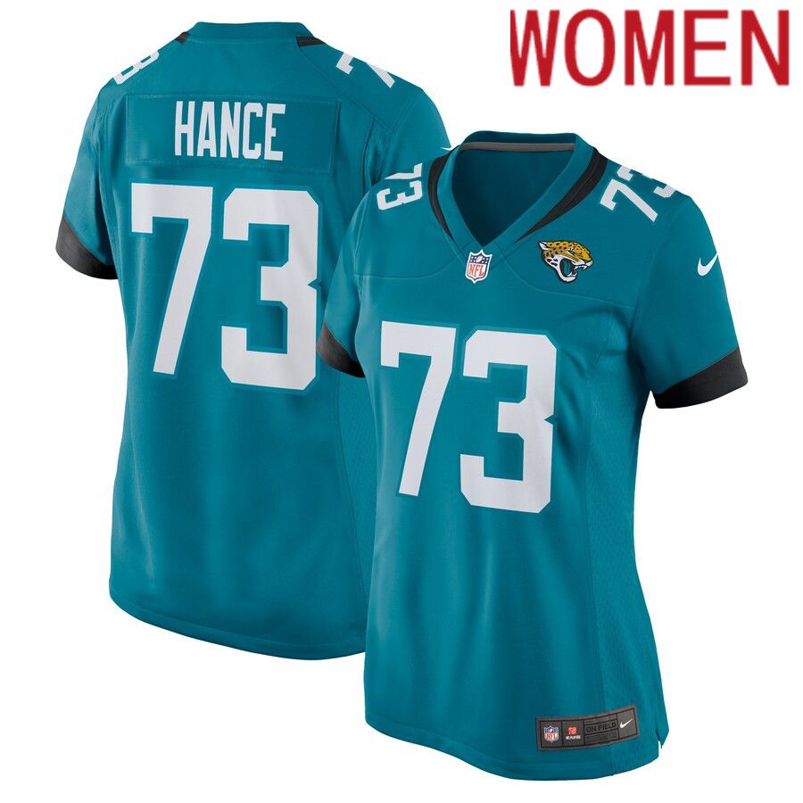 Women Jacksonville Jaguars 73 Blake Hance Nike Teal Home Game Player NFL Jersey